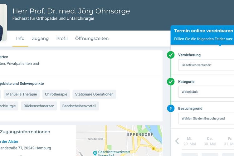 Neue Online Terminvereinbarung