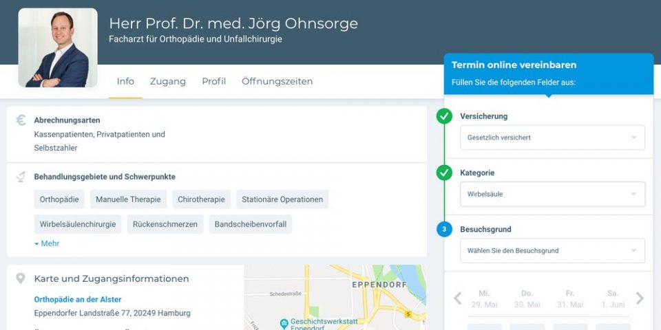 Neue Online Terminvereinbarung